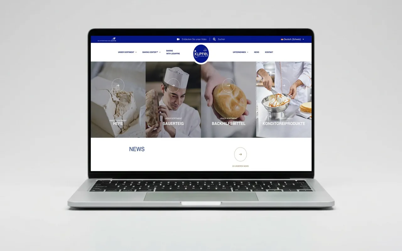Nouveau site klipfel.ch sur ordinateur portable